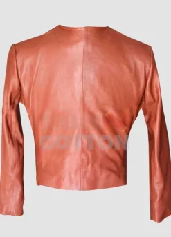 2 Broke Girls Caroline Channing Brown Leather Jacket