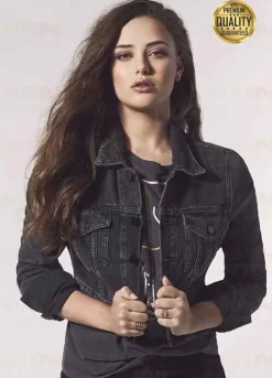 13 REASONS WHY KATHERINE LANGFORD (HANNAH BAKER) BLACK DENIM JACKET