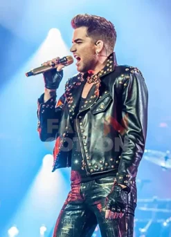 ADAM LAMBERT CONCERT 2018 STUDDED BLACK JACKET