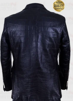 Alligator Skin Black Unisex Jacket