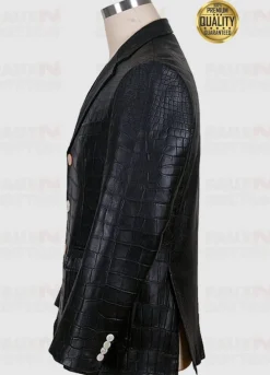 Alligator Skin Black Unisex Jacket