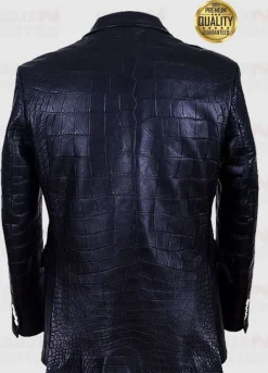 Alligator Skin Black Unisex Jacket