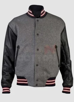 Andrew Garfield Varsity Bomber Wool Jacket