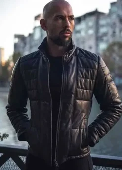 Andrew Tate Black Leather Jacket