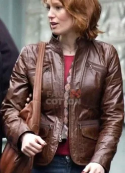 Angel Of Death ( Eve ) Zoe Bell Brown Leather Jacket