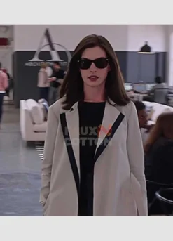 Anne Hathaway Intern Jules Ostin White Trench Coat