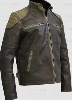 Antique Cafe Racer Leather Jacket