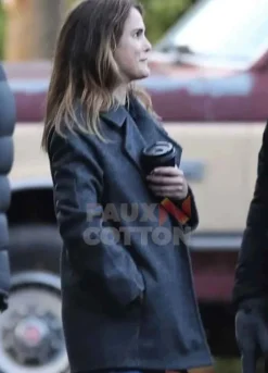 Antlers Keri Russell Grey Coat