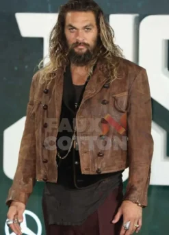 AQUAMAN JASON MOMOA BROWN JACKET
