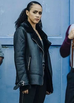 ARMY OF THIEVES (GWENDOLINE) NATHALIE EMMANUEL LEATHER JACKET