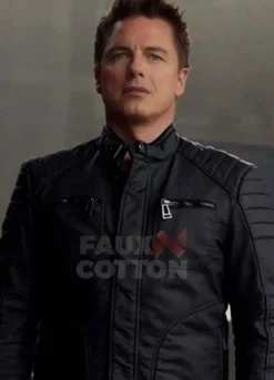 Arrow John Barrowman Black Leather Jacket