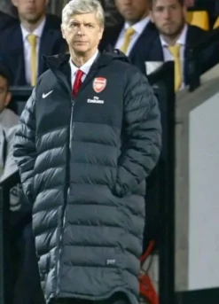 Arsene Wenger Long Black Puffer Coat