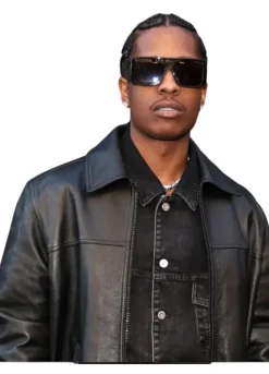 ASAP ROCKY LEATHER BLACK JACKET