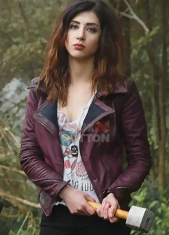 Ash Vs Evil Dead Kelly Maxwell Maroon Jacket