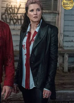 Ash vs Evil Dead Lucy Lawless Black Leather Jacket