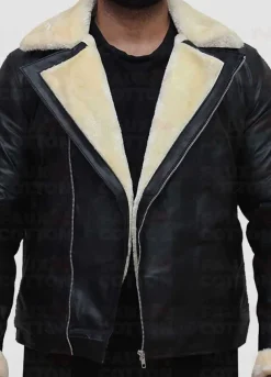 B3 Black Lambskin Bomber Leather Jacket