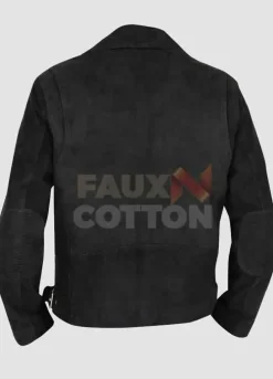 Baby Driver Jon Hamm (Buddy) Black Suede Jacket