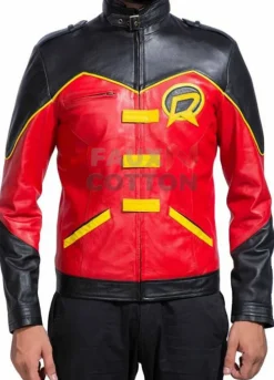 Batman Tim Drake Robin Red and Black Jacket