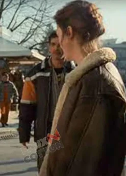Beckett Vicky Krieps (Lena) Brown Leather Jacket