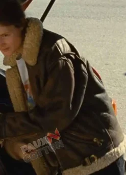 Beckett Vicky Krieps (Lena) Brown Leather Jacket