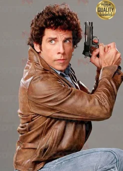 BEN STILLER STARSKY AND HUTCH DISTRESSED LEATHER JACKET
