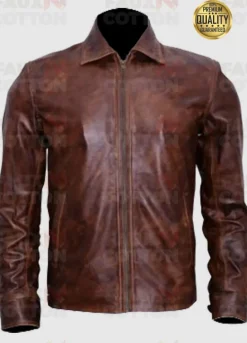 BEN STILLER STARSKY AND HUTCH DISTRESSED LEATHER JACKET