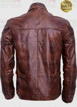 BEN STILLER STARSKY AND HUTCH DISTRESSED LEATHER JACKET