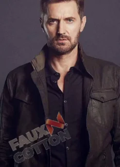 Berlin Station Richard Armitage (Daniel Miller) Black Leather Jacket