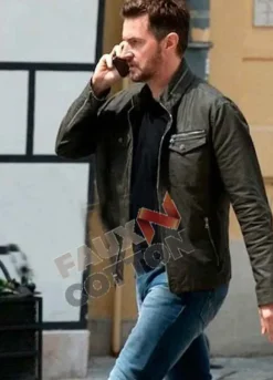 Berlin Station Richard Armitage (Daniel Miller) Black Leather Jacket