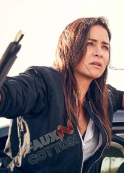 Better Things (Sam Fox) Pamela Adlon Blue Leather Jacket