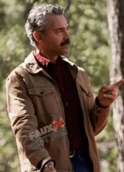Big Sky Season 2 (Mark Lindor) Omar Metwally Brown Cotton Jacket