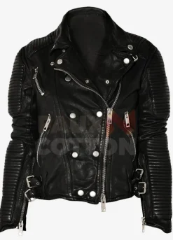 BIKER ALI LARTER BLACK LEATHER JACKETS