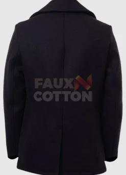 Billions Damian Lewis Black Pea Coat