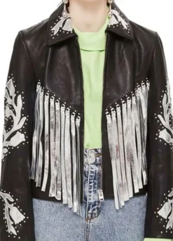 BIRDS OF PREY (HARLEY QUINN) MARGOT ROBBIE FRINGE LEATHER JACKET