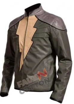 Black Adam Dwayne Johnson Grey Leather Jacket
