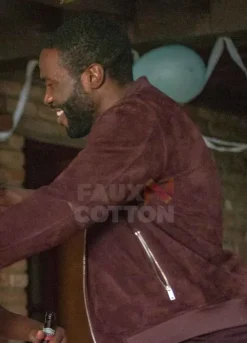 Black Mirror Yahya Abdul Mateen II Suede Jacket