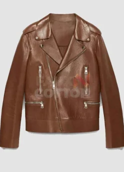 Blake Lively Brown Leather Jacket