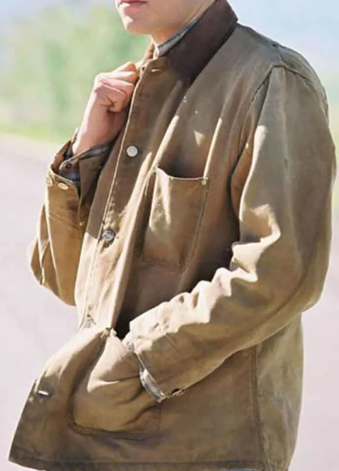 BROKEBACK MOUNTAIN (ENNIS DEL MAR) HEATH LEDGER BROWN COTTON JACKET