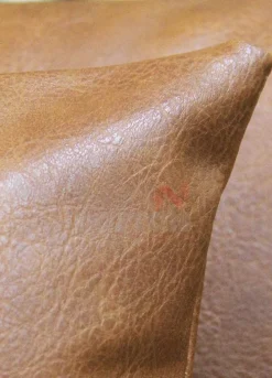 Brown Leather Pillow Cover For Couch Sofa Bed 12 X 20 Inch