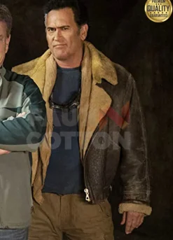Bruce Campbell Ash vs Evil Dead Brown Shearling Jacket