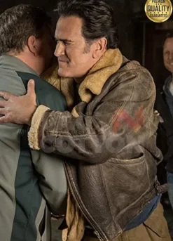 Bruce Campbell Ash vs Evil Dead Brown Shearling Jacket