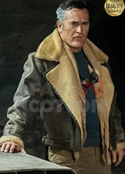 Bruce Campbell Ash vs Evil Dead Brown Shearling Jacket