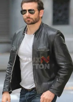 Burnt Bradley Cooper Black Leather Jacket
