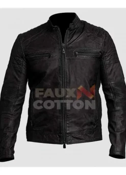 Cafe Racer Brown Motorcycle Genuine Leather Jacket