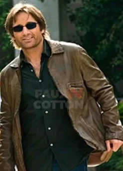 Californication David Duchovny Brown Leather Jacket