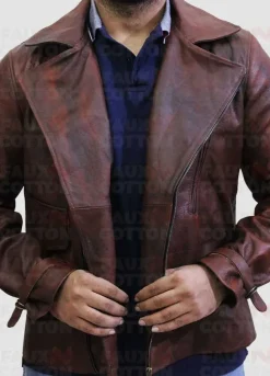 Captain America First Avenger Chris Evan Brown Leather Jacket