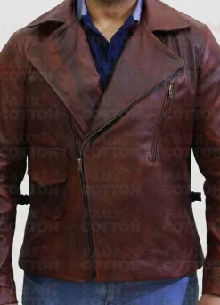 Captain America First Avenger Chris Evan Brown Leather Jacket