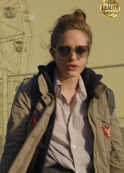 Carly Chaikin Mr Robot Darlene Alderson Military Green Jacket