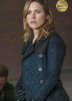Chicago PD Sophia Bush (  Erin Lindsay ) Quilted Leather Coat