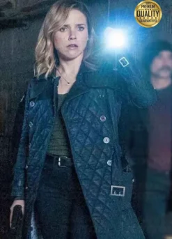 Chicago PD Sophia Bush (  Erin Lindsay ) Quilted Leather Coat